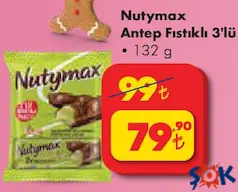 ŞÖLEN NUTYMAX ANTEP FISTIKLI 3'LÜ fiyat ve kampanya bilgisi